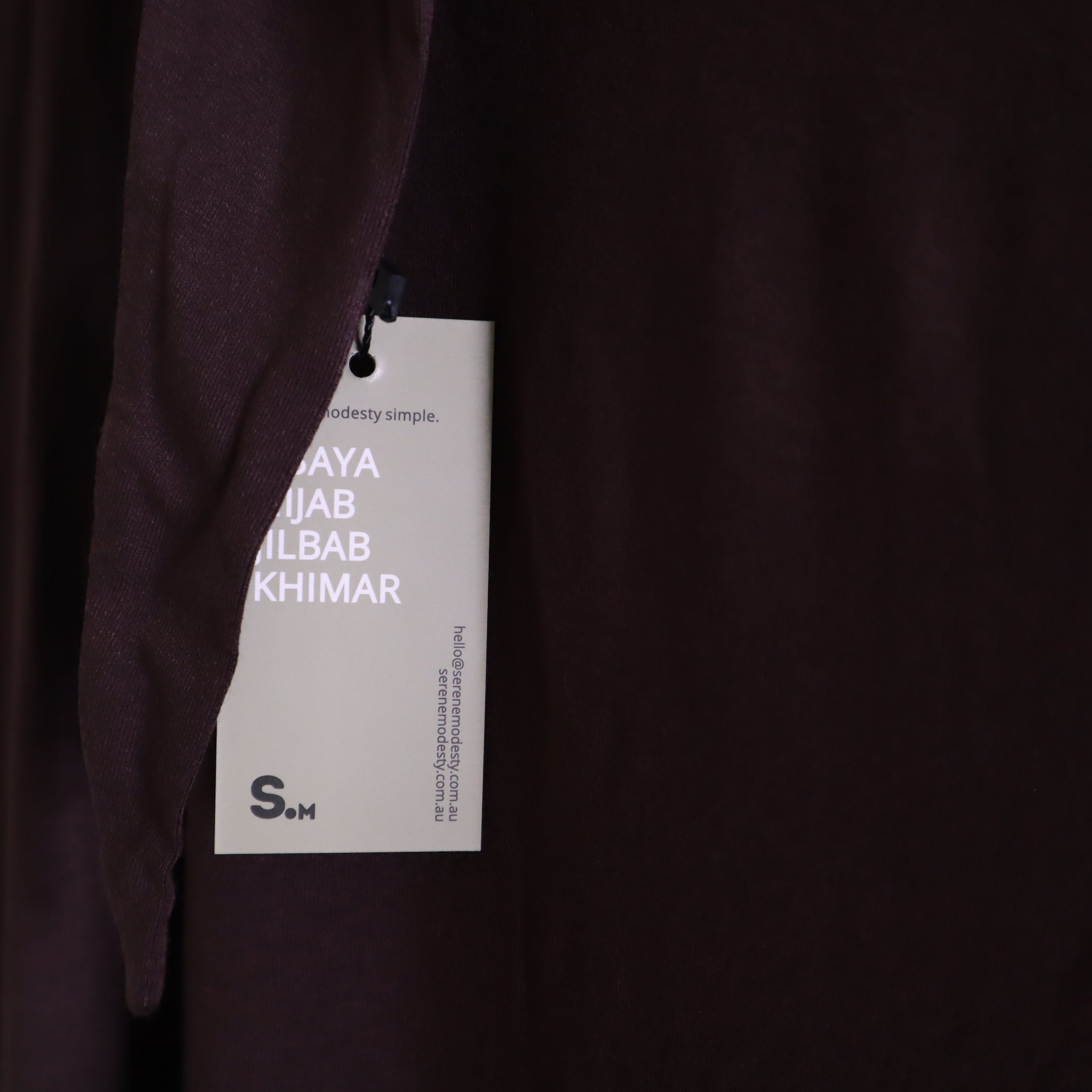 dark brown square jersey khimar