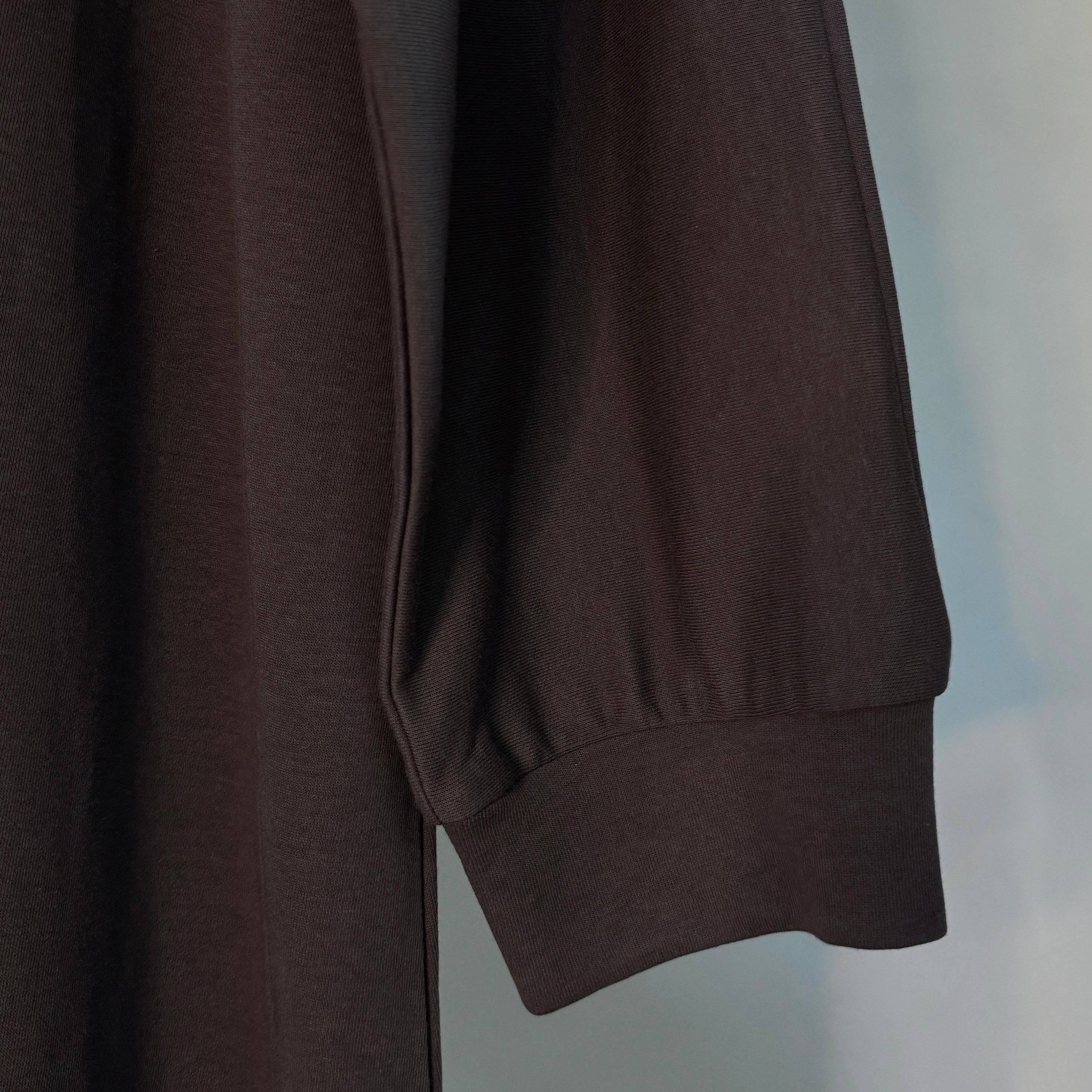 brown lightweight zip neck abaya 