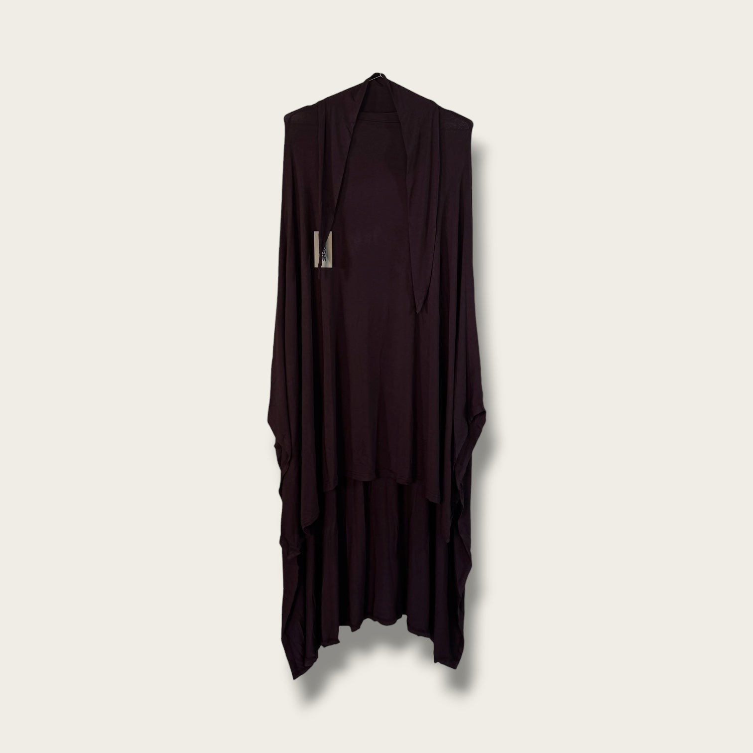 Square Jersey Khimar - Dark Brown